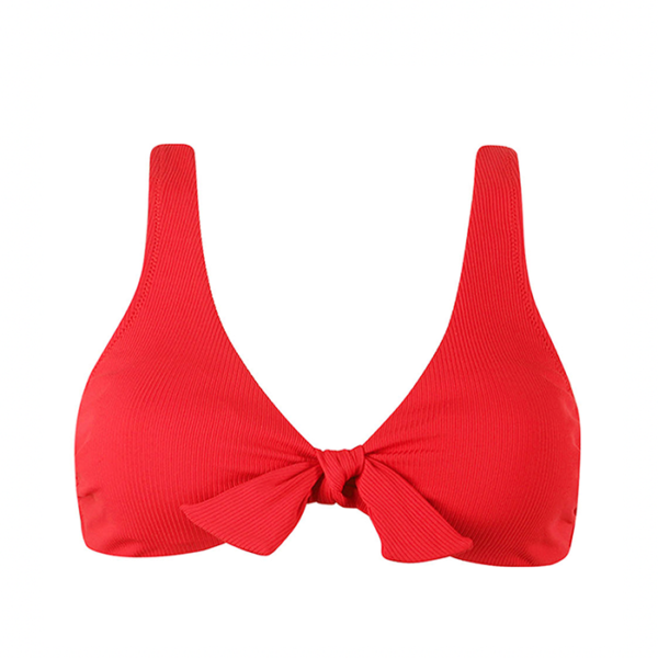 Halterneck Red Bikini Top