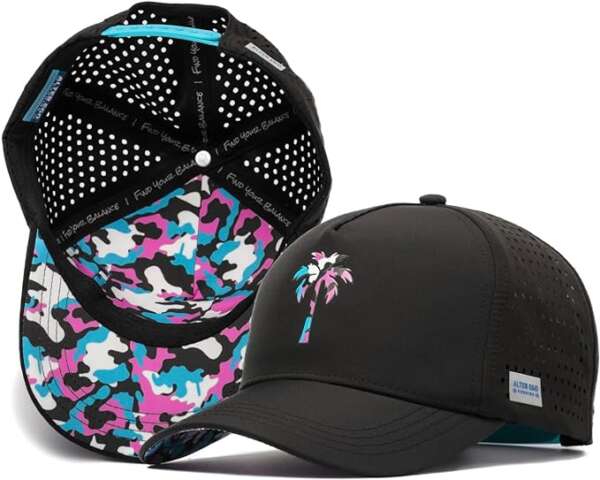 ALTER EGO HAT COASTER SPLASH BLK/TEAL/PINK CAMO PALM