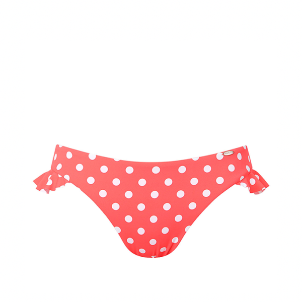 Ruffled Bikini Bottoms with Polka Dots