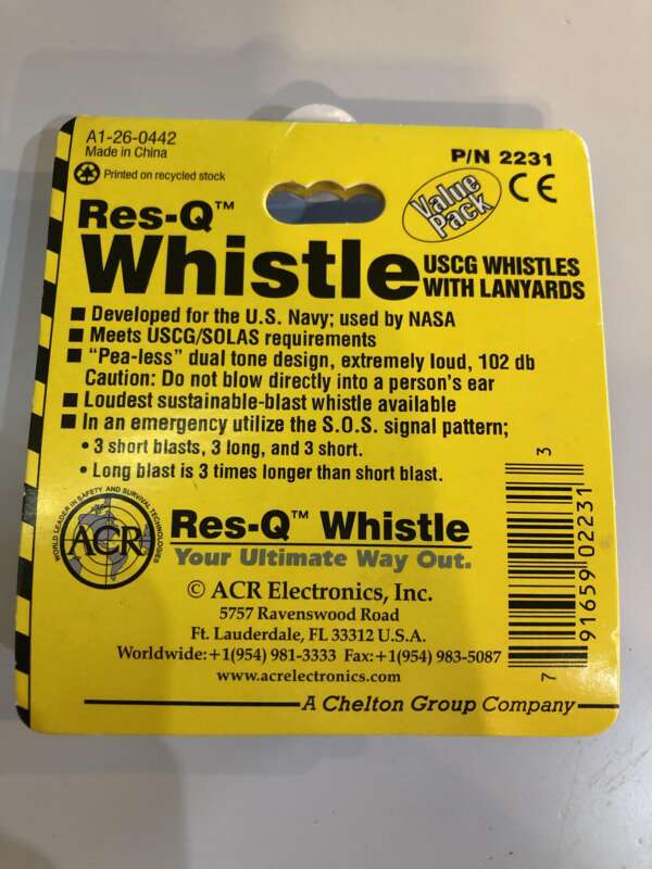 ACR Home WW-3 Survival Res-Q Whistles (Double pack)