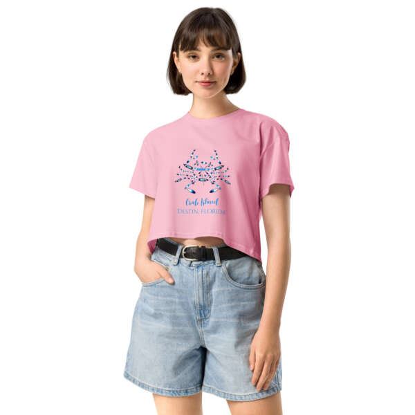 Crab Island Destin, Florida Women’s crop top - Image 8