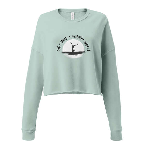 Eat Sleep Paddle Repeat Crop Sweatshirt