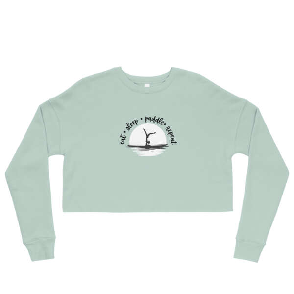 Eat Sleep Paddle Repeat Crop Sweatshirt - Image 6