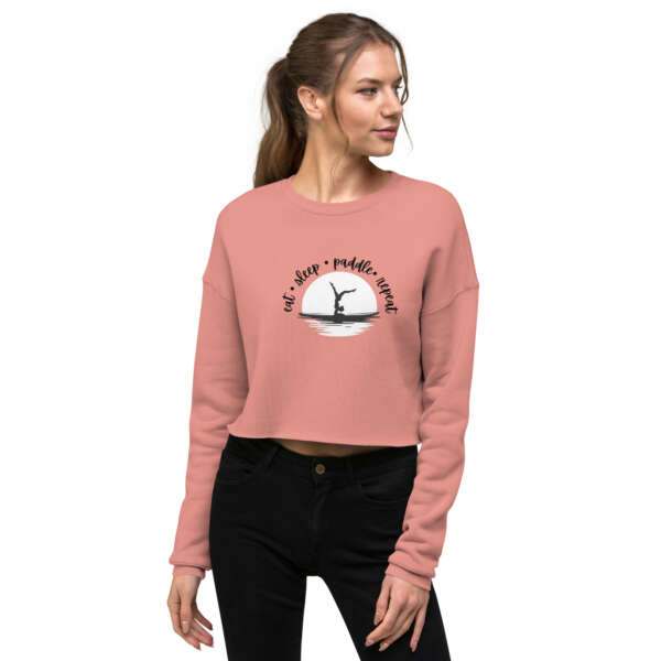 Eat Sleep Paddle Repeat Crop Sweatshirt - Image 3