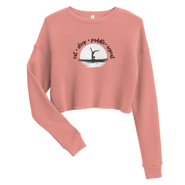 Eat Sleep Paddle Repeat Crop Sweatshirt - Image 4