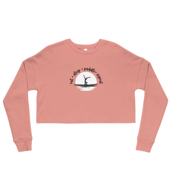 Eat Sleep Paddle Repeat Crop Sweatshirt - Image 5