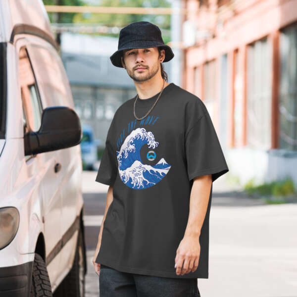 Ride The Wave Oversized faded t-shirt - Image 2