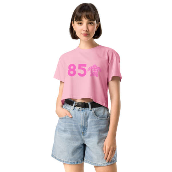 850 Pink Women’s crop top - Image 2