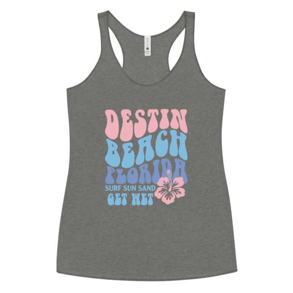 Destin beach Women's Racerback Tank - Image 4