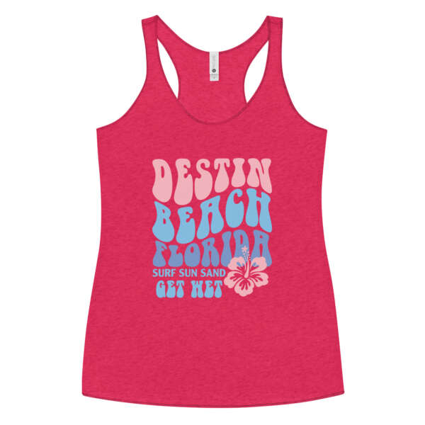 Destin beach Women's Racerback Tank - Image 6