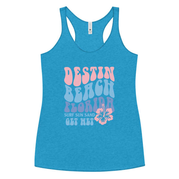 Destin beach Women's Racerback Tank - Image 3