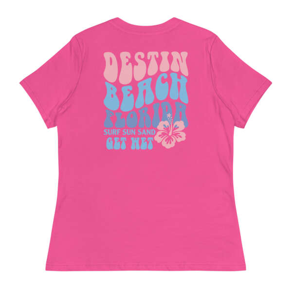 Destin Beach Retro Women's Relaxed T-Shirt - Image 12