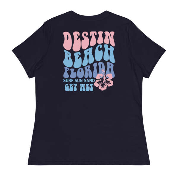 Destin Beach Retro Women's Relaxed T-Shirt - Image 9