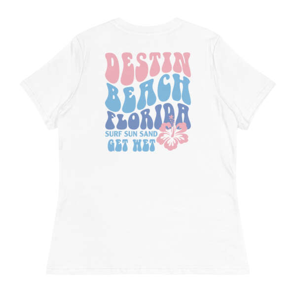 Destin Beach Retro Women's Relaxed T-Shirt - Image 20