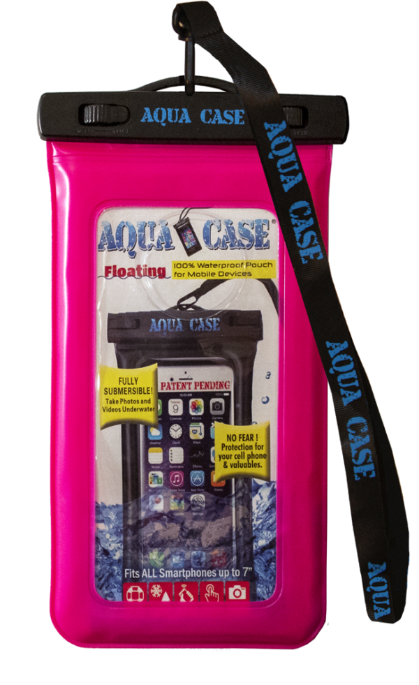 Regular 6" 100% FLOATING waterproof cell phone case: Regular / Hot Pink